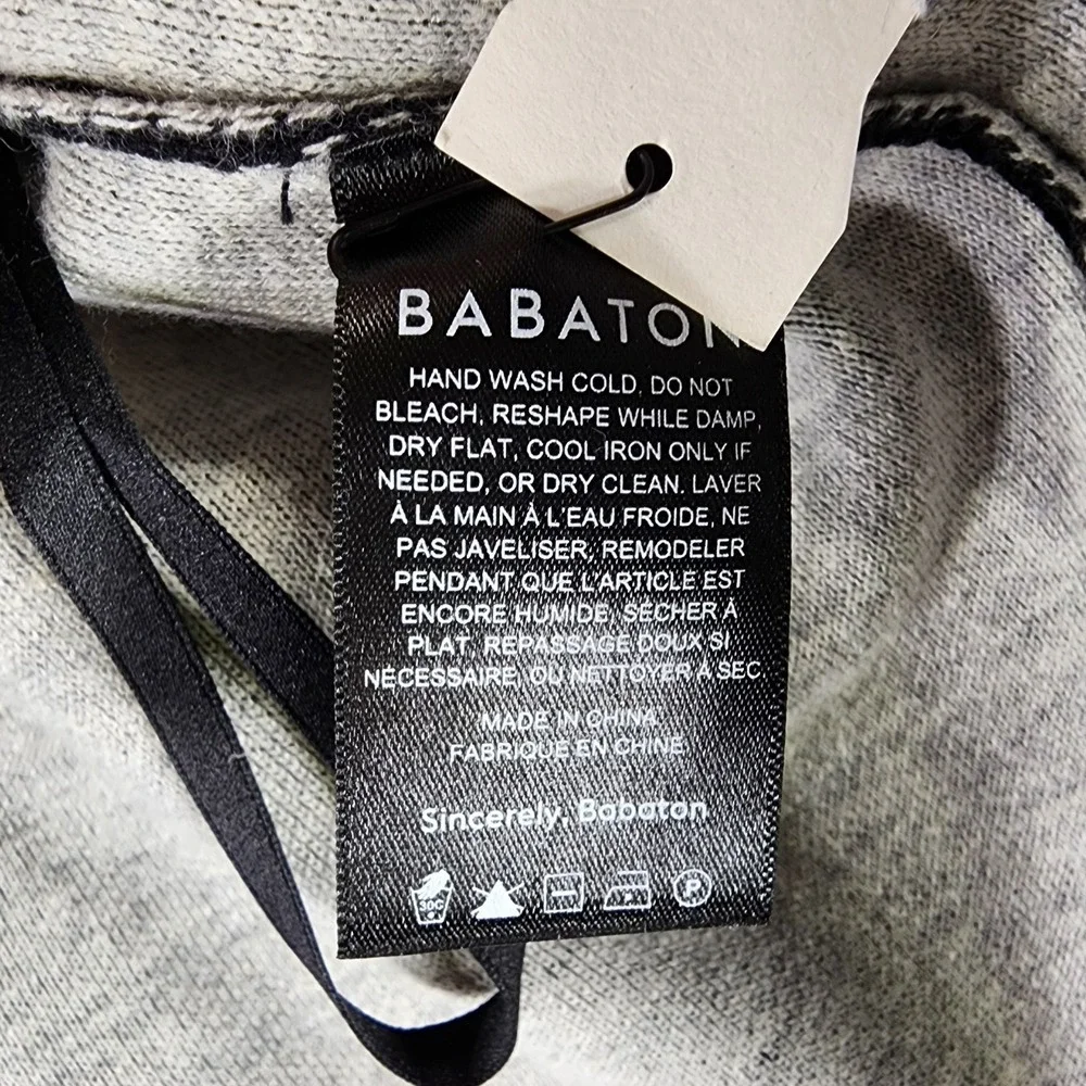 Aritzia Babaton Lance‎ Longline Wool Blend Open Front Cardigan Womens M Black